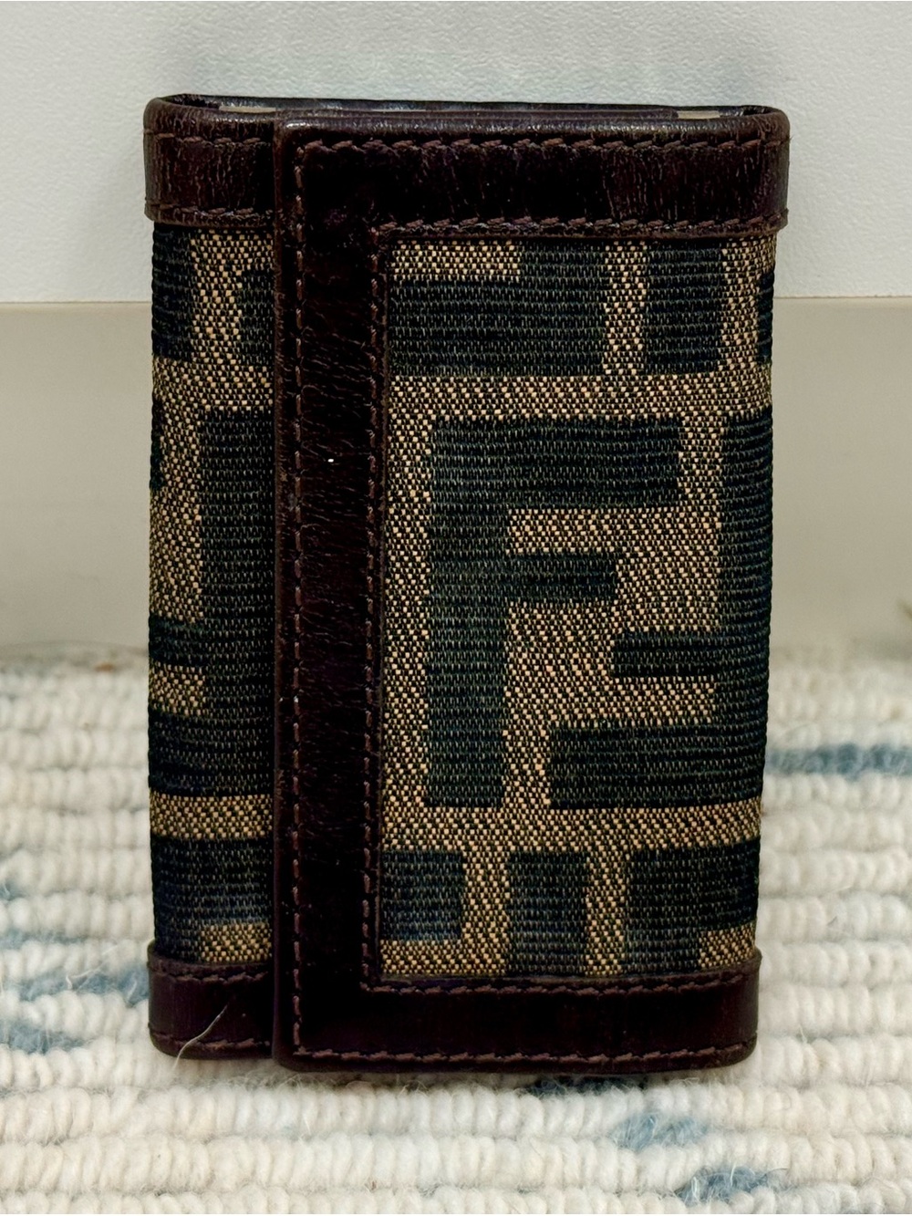 FENDI Vintage 90’s Y2K Iconic Brown Zucca Monogram Canvas 6-Hook Key Case Wallet
